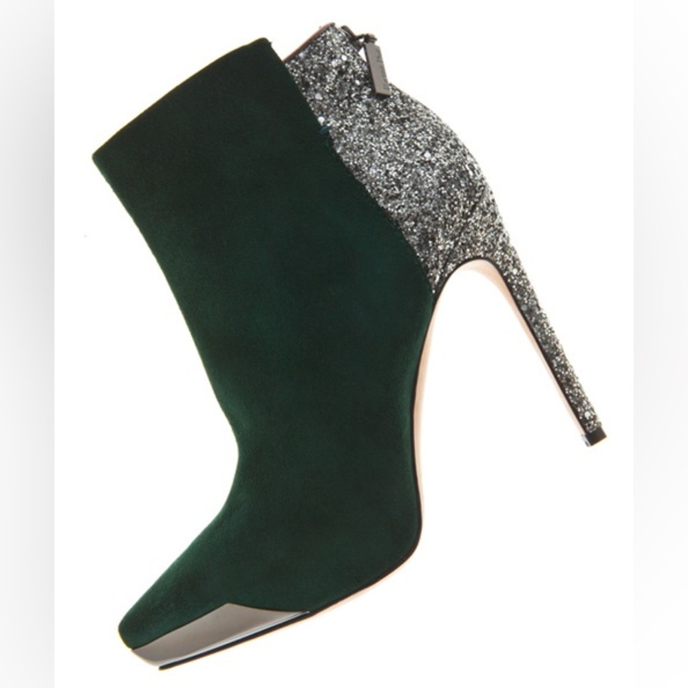 RACHEL ROY Gillian Emerald Glitter Booties! Size 8